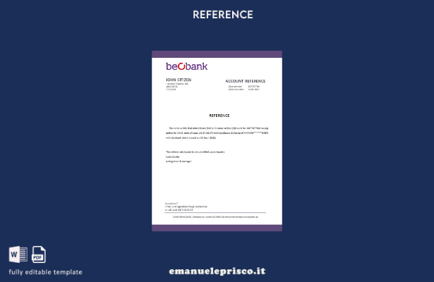 stile verificato Modello di riferimento chiusura Beobank Belgio